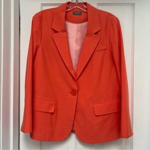 NWOT Tencel Cotton Blazer Tangerine Orange Size 6